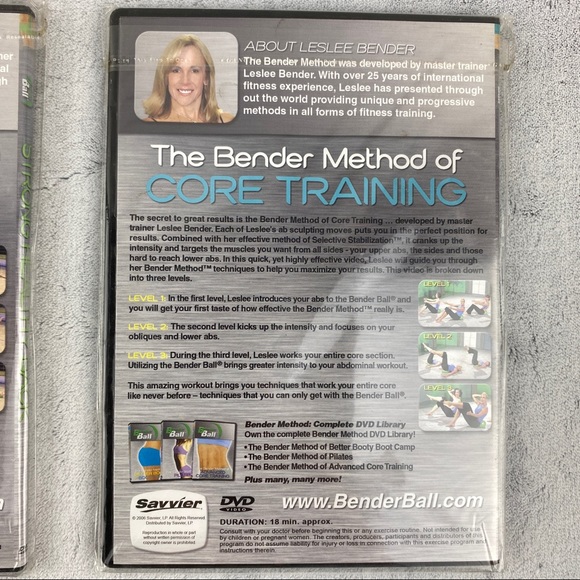 Bender Ball Workout 3 DVD's Strong Back and Core Exercises The Bender Method - Picture 7 of 8